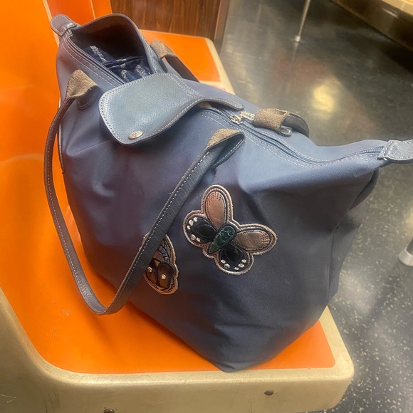 LONGCHAMP PLANETE LIMITED MADE IN FRANCE BUTTERFLY Tote CHIC FLAW COTTAGECORE - Picture 12 of 16